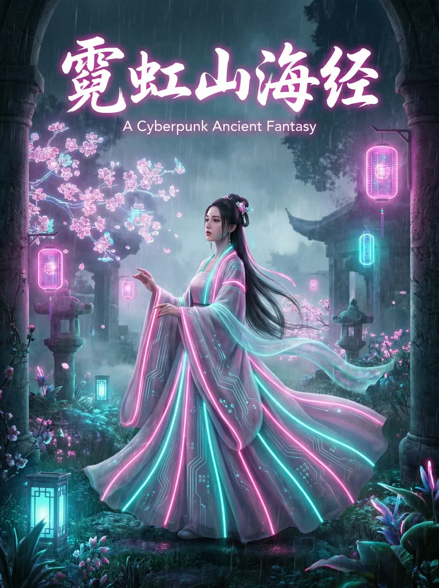 汪峰离婚了吗 古风奇缘短剧 - 霓虹山海经海报